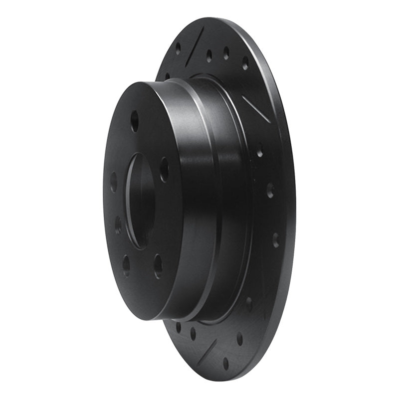 R1 Concepts R1 06-11 Mercedes-Benz B200 Rear Left Drilled & Slotted Black Brake Rotor