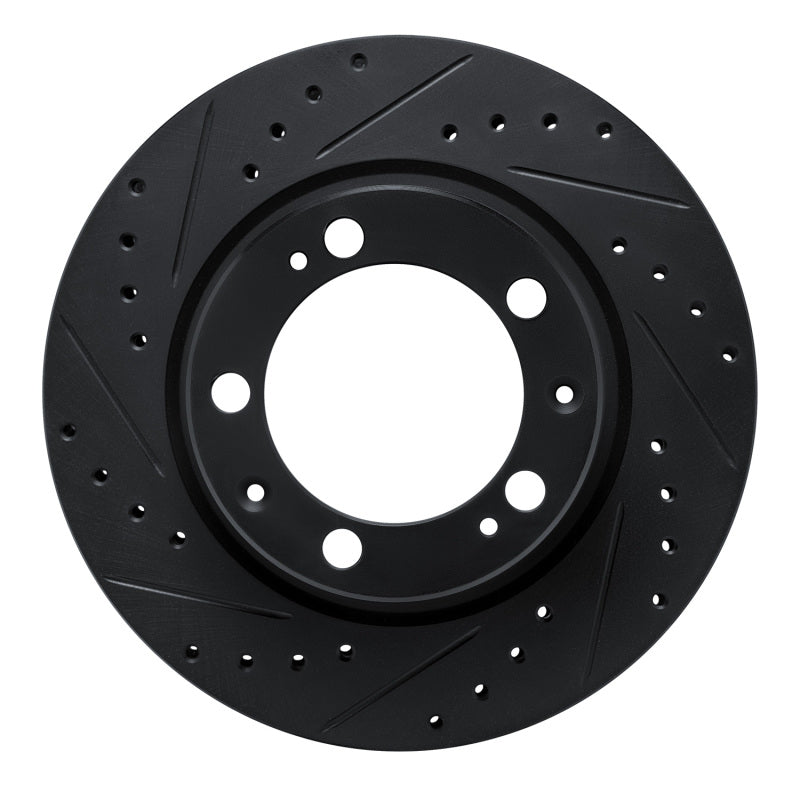 R1 Concepts R1 87-95 Porsche 944 Except Turbo Front Left Drilled & Slotted Black Brake Rotor