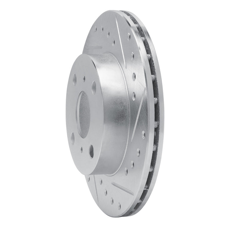 R1 Concepts R1 88-92 Geo Prizm Front Right Drilled & Slotted Silver Brake Rotor