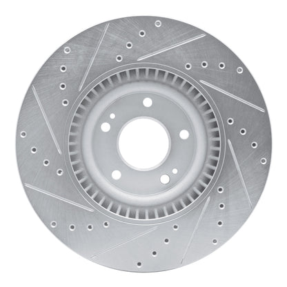 R1 Concepts R1 20-25 Hyundai Palisade Front Right Drilled & Slotted Silver Brake Rotor