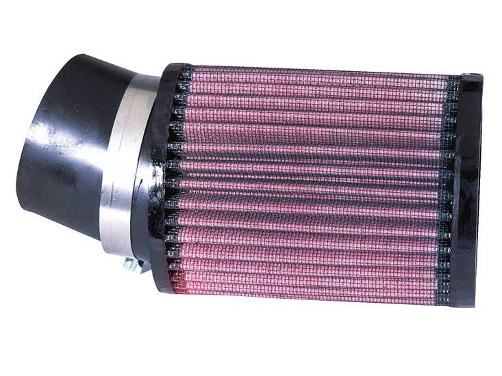 K&N Engineering K&N Filter Universal Rubber Round Straight Filter 20 Deg Angled 2-7/16in Flange 3-3/4in OD 5in H