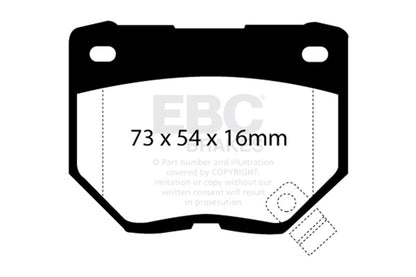EBC 89-95 Nissan Skyline (R32) 2.6 Twin Turbo GT-R Yellowstuff Rear Brake Pads