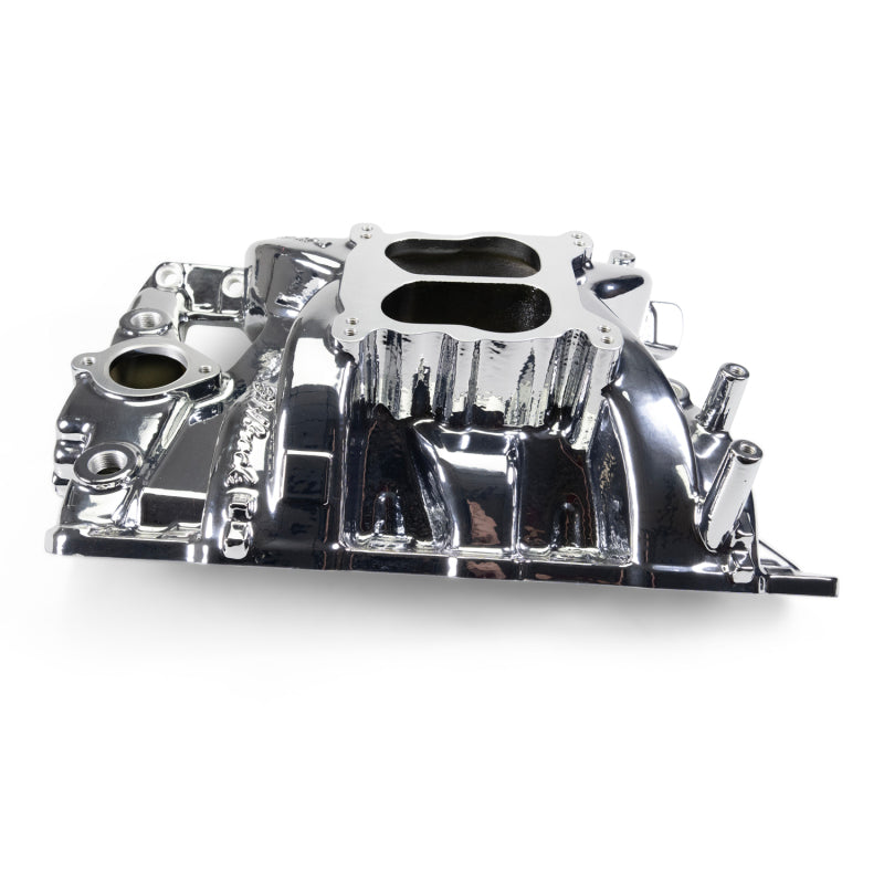 Edelbrock Pontiac 326-455 Performer RPM Intake Manifold - Chrome Plasma Finish