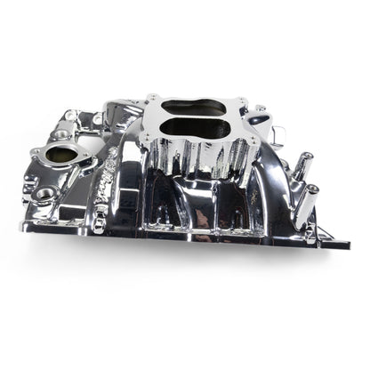 Edelbrock Pontiac 326-455 Performer RPM Intake Manifold - Chrome Plasma Finish