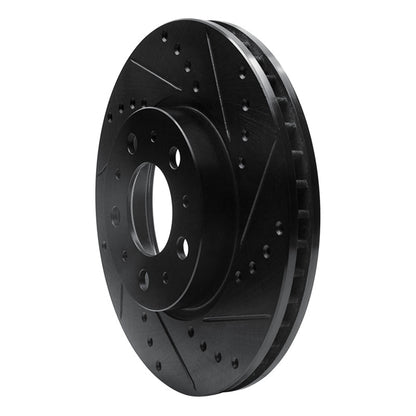 R1 Concepts R1 95-04 Volvo S90 Front Right Drilled & Slotted Black Brake Rotor