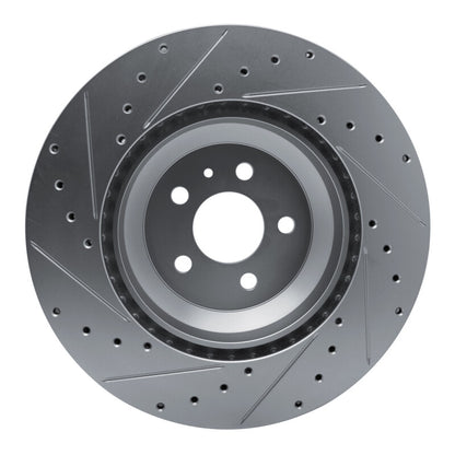 R1 Concepts R1 17-25 Tesla Model 3 Front Right Drilled & Slotted Silver Brake Rotor