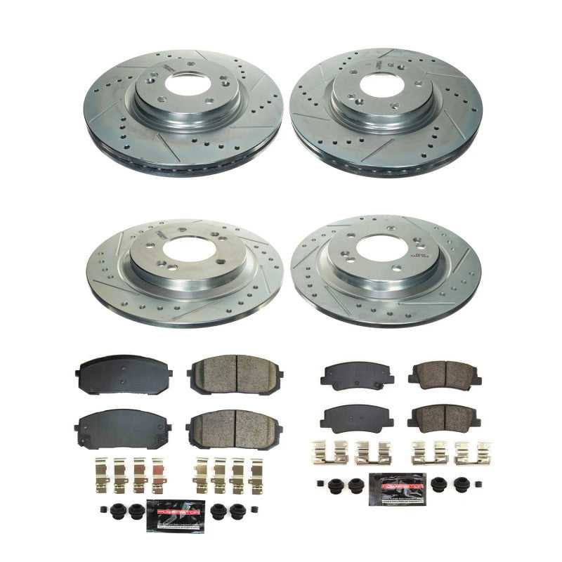 PowerStop Power Stop 20-22 Hyundai Sonata Front & Rear Z23 Evolution Brake Kit