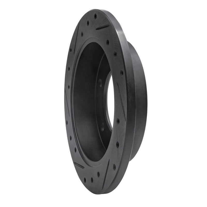 R1 Concepts R1 88-95 Isuzu AMIGO Rear Right Drilled & Slotted Black Brake Rotor