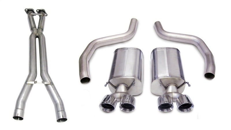 CORSA Performance Corsa 06-11 Chevrolet Corvette C6 Z06/ZR1 Sport Cat-Back Dual Rear Exit w/ Twin 4.0in Black Tips