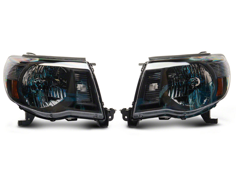 Raxiom 05-11 Toyota Tacoma Axial Series OE Replacement Headlights- Black Housing (Clear Lens)