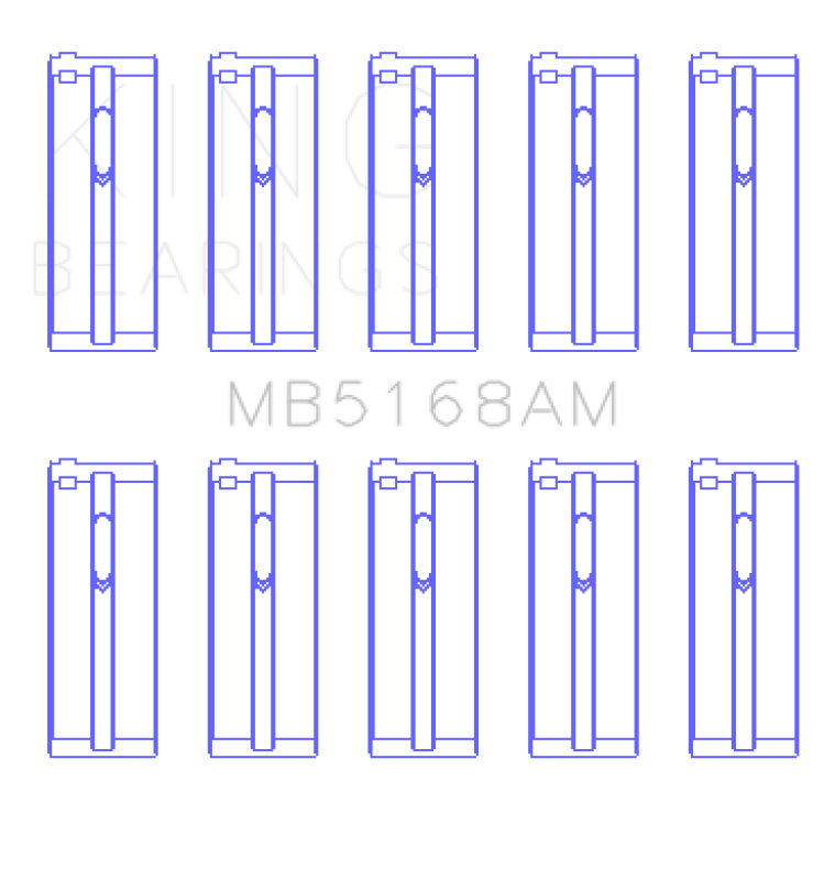 King Engine Bearings Honda F22B/H22A (Size +0.25mm) Main Bearing Set
