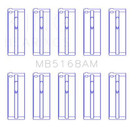 King Engine Bearings Honda F22B/H22A (Size +0.25mm) Main Bearing Set