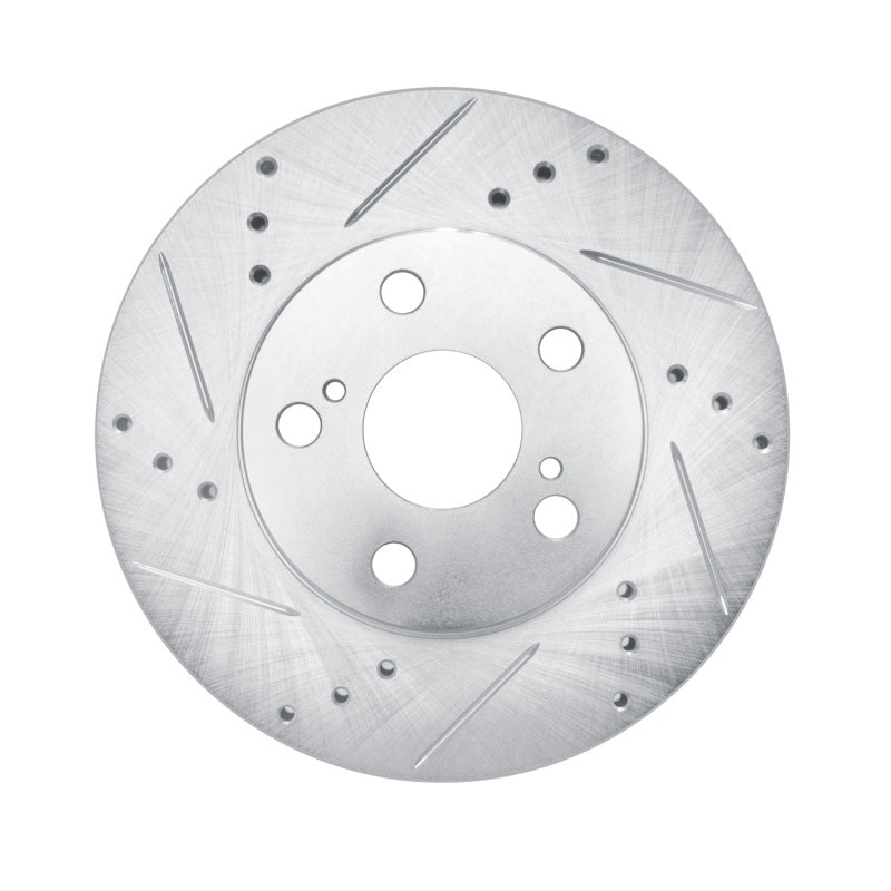 R1 Concepts R1 10-17 Lexus CT200H Front Left Drilled & Slotted Silver Brake Rotor
