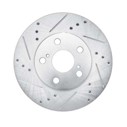 R1 Concepts R1 10-17 Lexus CT200H Front Left Drilled & Slotted Silver Brake Rotor