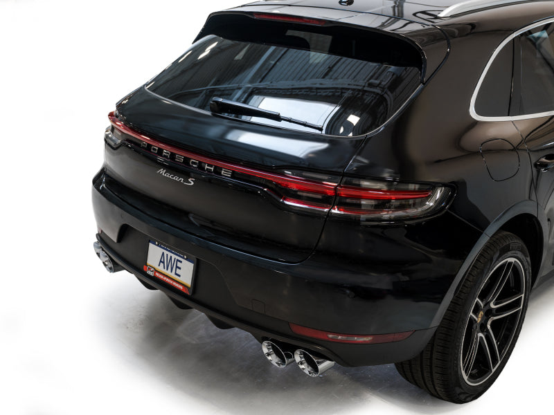AWE Tuning 19-21 Porsche Macan 3.0T/2.9TT Touring Edition Cat-Back Exhaust w/ Chrome Silver Tips