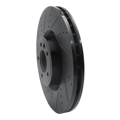 R1 Concepts R1 18-25 Land Rover Defender 110 Front Left Drilled & Slotted Black Brake Rotor