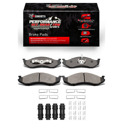 R1 Concepts R1 90-06 Jeep Wagoneer Front Performance Off-Road/Tow Brake Pads & Hardware Kit