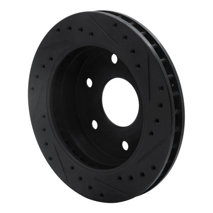 R1 Concepts R1 1988-2000 Cadillac Escalade Front Left Drilled & Slotted Black Brake Rotor