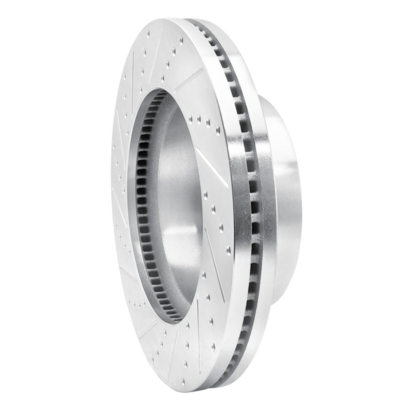 R1 Concepts R1 2012-2025 Ford F-250 4WD (Super Duty) Front Right Drilled & Slotted Silver Brake Rotor