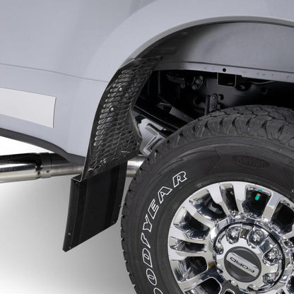 Putco 17-20 Ford SuperDuty - Set of 2 (Excl Dually Rear) Mud Skins - Polished SS w/ Hex Shield
