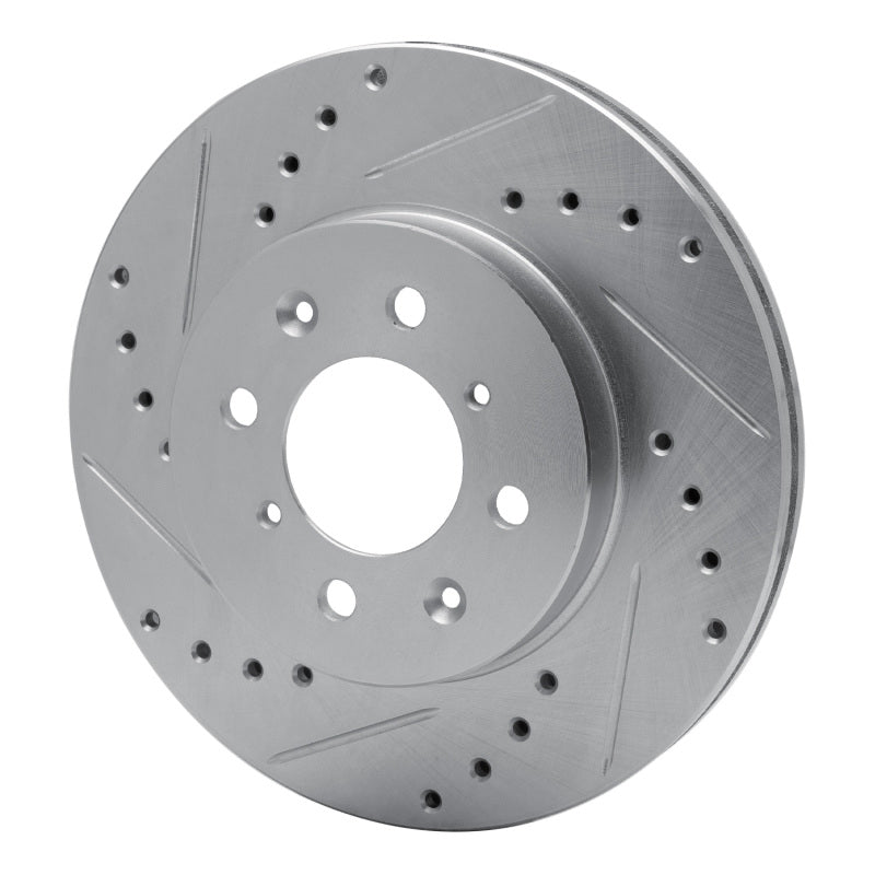 R1 Concepts R1 84-85 Dodge Caravan Front Left Drilled & Slotted Silver Brake Rotor