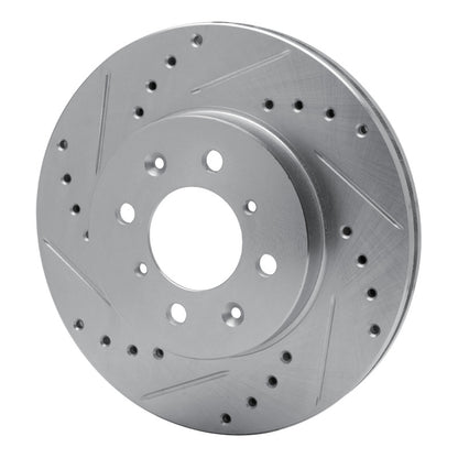 R1 Concepts R1 84-85 Dodge Caravan Front Left Drilled & Slotted Silver Brake Rotor