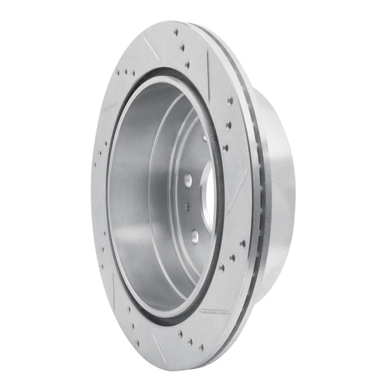 R1 Concepts R1 04-11 Ford F-150 RWD Rear Left Drilled & Slotted Silver Brake Rotor