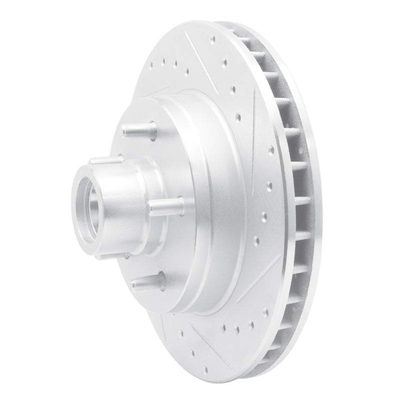 R1 Concepts R1 93-95 Chevrolet G10 Front Right Drilled & Slotted Silver Brake Rotor