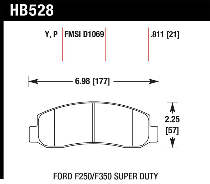Hawk Performance Hawk 05-11 Ford F250/F350 / 2011 Ford F550 Super Duty Street Front Brake Pads