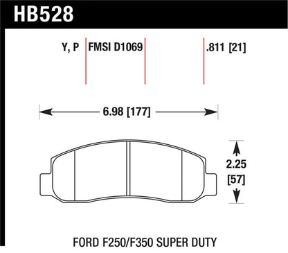 Hawk Performance Hawk 05-11 Ford F250/F350 / 2011 Ford F550 Super Duty Street Front Brake Pads