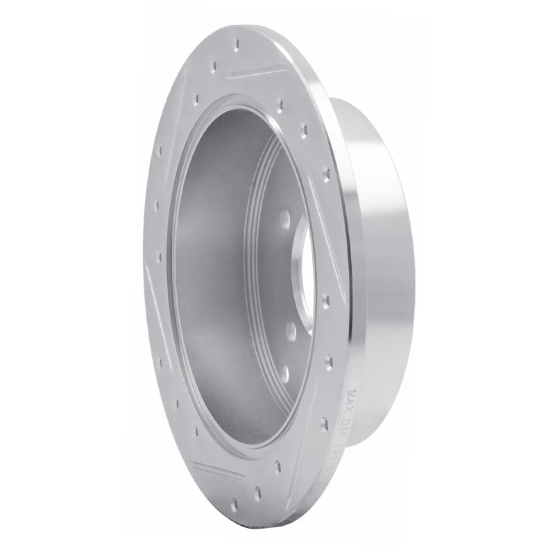 R1 Concepts R1 01-16 Hyundai Santa Fe Rear Right Drilled & Slotted Silver Brake Rotor
