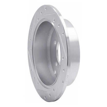 R1 Concepts R1 01-16 Hyundai Santa Fe Rear Right Drilled & Slotted Silver Brake Rotor