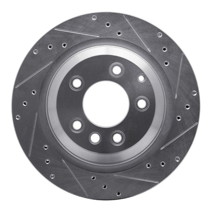 R1 Concepts R1 05-18 Porsche CAYENNE Rear Right Drilled & Slotted Silver Brake Rotor