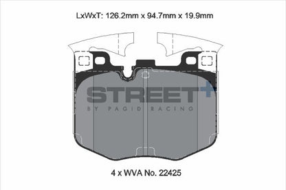 PAGID Racing T8209SP2001 STREET+ Brake Pads