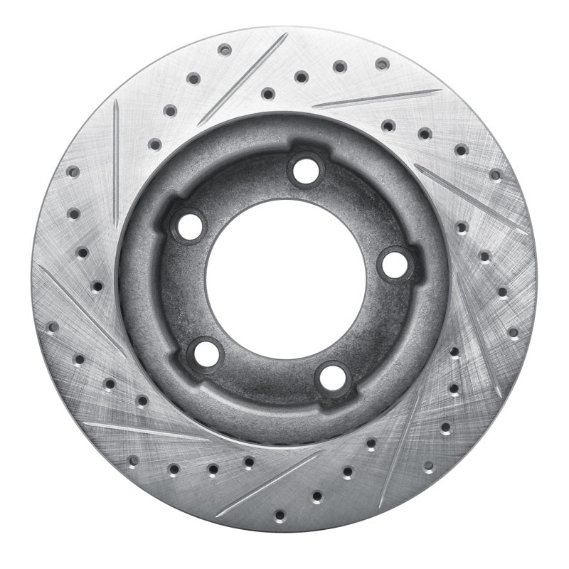R1 Concepts R1 80-93 Dodge Ramcharger 4WD Front Right Drilled & Slotted Silver Brake Rotor