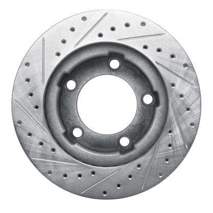 R1 Concepts R1 80-93 Dodge Ramcharger 4WD Front Right Drilled & Slotted Silver Brake Rotor