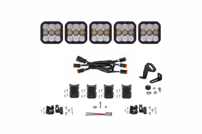 Diode Dynamics SS5 Sport Universal CrossLink 5-Pod Lightbar - White Combo