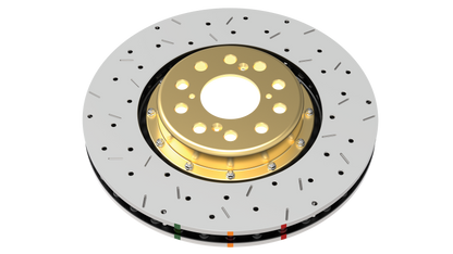 DBA 00-05 Mitsubishi Evo 5/6/7/8 / 06-08 Evo 9 Black Front Drilled & Slotted 5000 Series