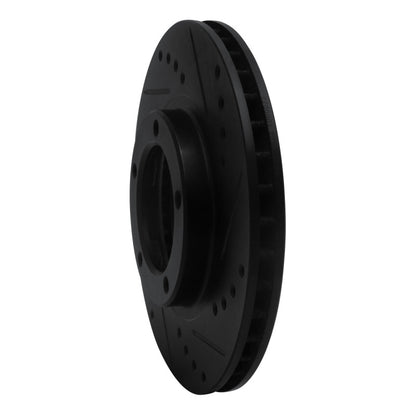 R1 Concepts R1 95-04 Toyota Tacoma Front Right Drilled & Slotted Black Brake Rotor