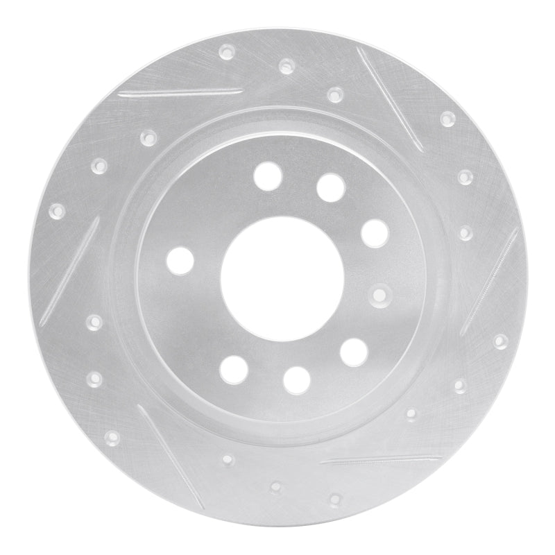 R1 Concepts R1 03-11 Cadillac BLS (Mexico) Rear Right Drilled & Slotted Silver Brake Rotor