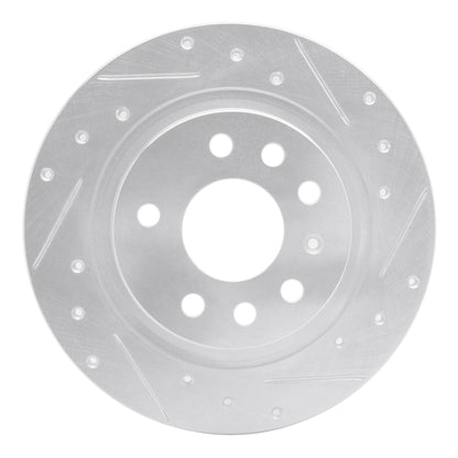 R1 Concepts R1 03-11 Cadillac BLS (Mexico) Rear Right Drilled & Slotted Silver Brake Rotor