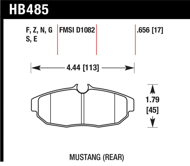 Hawk Performance Hawk 05-07 Ford Mustang GT & V6 HPS Street Rear Brake Pads