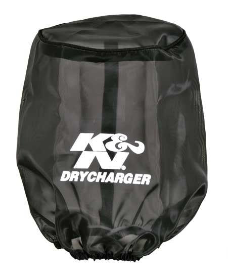 K&N Engineering K&N Drycharger Air Filter Wrap Round Tapered Black 5.375in Base ID x 4.375in Top ID x 7 H