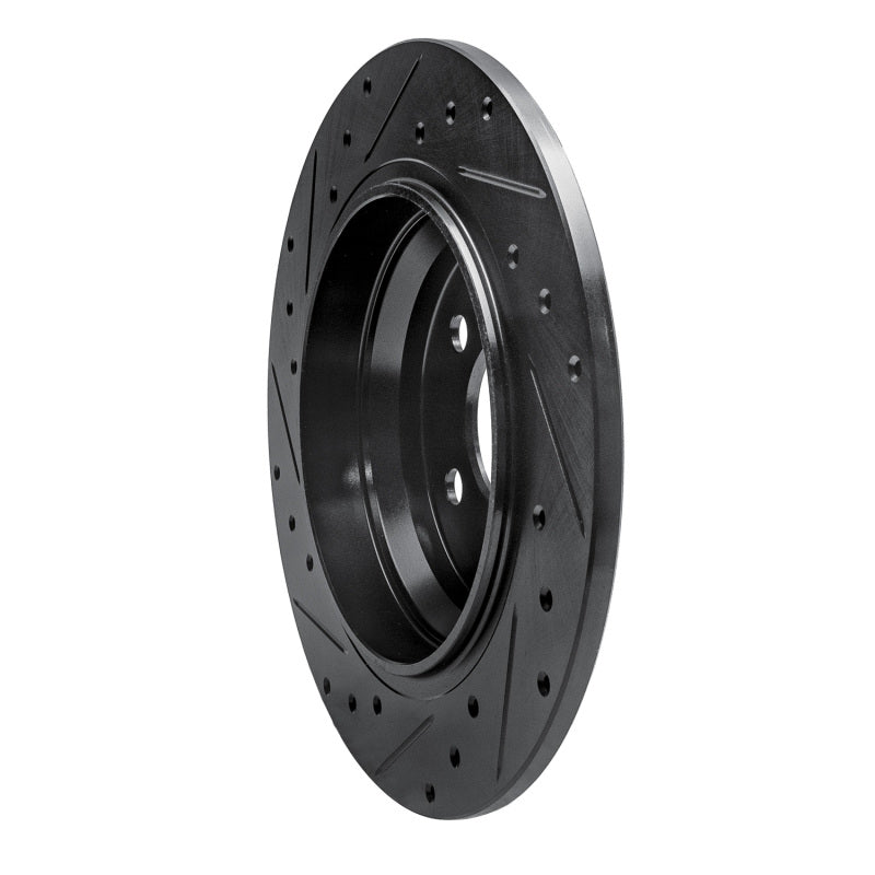 R1 Concepts R1 03-06 Mercedes-Benz CL500 Rear Right Drilled & Slotted Black Brake Rotor