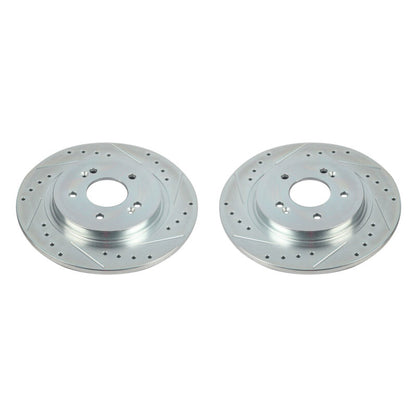 PowerStop Power Stop 19-20 Hyundai Santa Fe Rear Evolution Drilled & Slotted Rotors - Pair