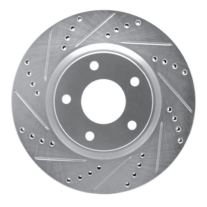 R1 Concepts R1 82-85 Mercedes-Benz 500SEC Front Left Drilled & Slotted Silver Brake Rotor