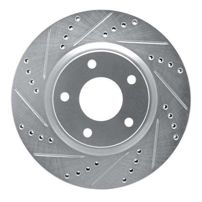 R1 Concepts R1 82-85 Mercedes-Benz 500SEC Front Left Drilled & Slotted Silver Brake Rotor