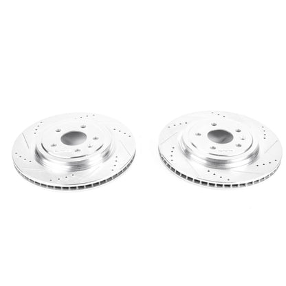 PowerStop Power Stop 14-19 Chevrolet Corvette Rear Evolution Drilled & Slotted Rotors - Pair