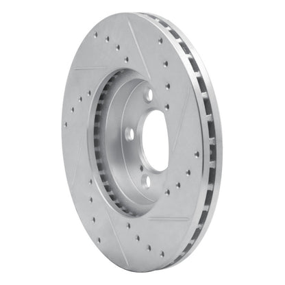 R1 Concepts R1 93-07 Ford Thunderbird Front Left Drilled & Slotted Silver Brake Rotor