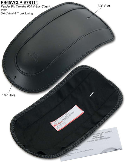 Mustang Motorcycle Mustang 98-11 Yamaha V-Star Classic Fender Bib - Black